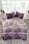 L'essentiel linge de maison Pyramid Set de funda nórdica en algodón Ranforce, morado y blanco
